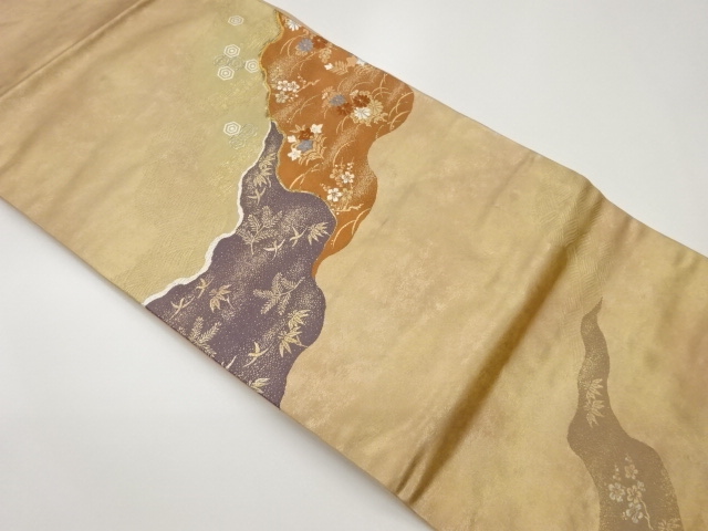 JAPANESE NAGOYA OBI / WOVEN MICHINAGADORI